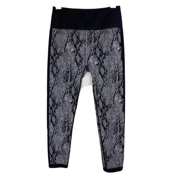 Fabletics Womens Seamless Leggings Size L Snakeskin Printed High Rise Waist - Picture 1 of 6